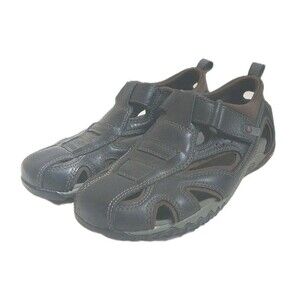 Mens Merrell Performance Montana Black Leather Fisherman Sandals Shoes Size 7